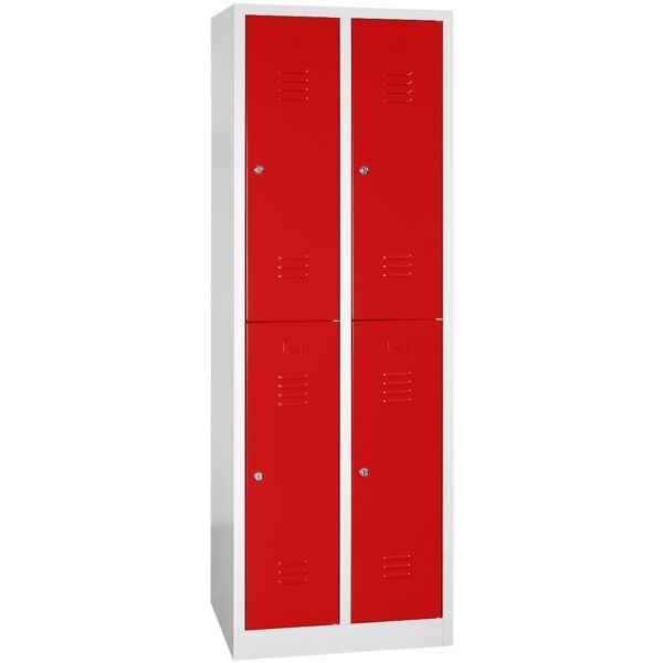 Gürkan Spind mit Drehriegelverschluss für Vorhängeschloss grau, 60x195x50 cm Image