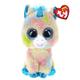 TY 36890 Blitz Unicorn with Glitter Eyes, Plush Beanie Boo Plush Soft Toy – Blue/Multicoloured 42 cm