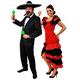 Couples Deluxe Mariachi Costume - Adults Mexican Sombrero/Spanish Rumba Dress Fancy Dress Costumes (Mens: Medium - Womens: Medium)