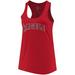 Women's Soft as a Grape Red Los Angeles Angels Plus Size Swing for the Fences Racerback Tank Top