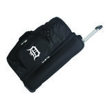 MOJO Detroit Tigers Black 27'' 2-Wheel Drop Bottom Rolling Duffel Bag