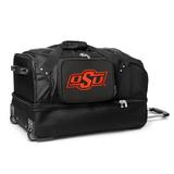 MOJO Oklahoma State Cowboys Black 27'' 2-Wheel Drop Bottom Rolling Duffel Bag