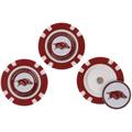 Arkansas Razorbacks 3-Pack Poker Chip Golf Ball Markers