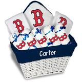 Newborn & Infant White Boston Red Sox Personalized Large Gift Basket