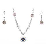 New York Mets Crystals from Swarovski Baseball Necklace & Earrings