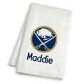 Infant White Buffalo Sabres Personalized Burp Cloth