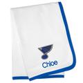 White St. Louis Blues Personalized Baby Blanket