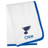 White St. Louis Blues Personalized Baby Blanket