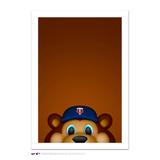 Minnesota Twins TC Bear 14" x 20" Minimalist Mascot Art Giclee