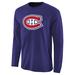Men's Royal Montreal Canadiens Team Primary Logo Long Sleeve T-Shirt