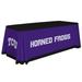 Purple/Black TCU Horned Frogs Wordmark 6' Table Cloth