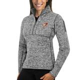 Women's Antigua Gray Bowling Green St. Falcons Fortune 1/2-Zip Pullover Sweater