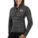 Women's Antigua Heather Black Kansas City Chiefs Fortune Half-Zip Sweater