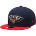 Men's New Era Navy/Red Orleans Pelicans Official Team Color 2Tone 59FIFTY Fitted Hat