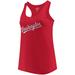 Women's Soft as a Grape Red Washington Nationals Plus Size Swing for the Fences Racerback Tank Top