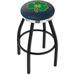 Notre Dame Fighting Irish 30" Black Wrinkle Swivel Bar Stool with Chrome Accent Ring