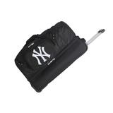 MOJO New York Yankees Black 27'' 2-Wheel Drop Bottom Rolling Duffel Bag