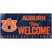 Auburn Tigers 6" x 12" Fans Welcome Sign