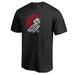 Men's Fanatics Branded Black Portland Trail Blazers Splatter Logo T-Shirt