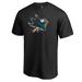 Men's Fanatics Branded Black San Jose Sharks Splatter Logo T-Shirt