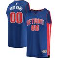 Men's Fanatics Branded Blue Detroit Pistons Fast Break Custom Replica Jersey - Icon Edition