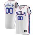 Men's Fanatics Branded White Philadelphia 76ers Fast Break Custom Replica Jersey - Association Edition