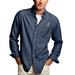Men's Blue Creighton Bluejays Hudson Denim Long Sleeve Button-Down Shirt