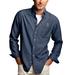 Men's Blue Dartmouth Big Green Hudson Denim Long Sleeve Button-Down Shirt