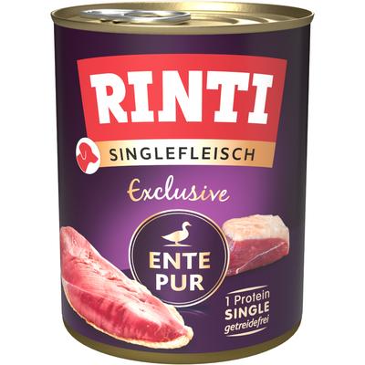 24x800g Singlefleisch Ente pur RINTI Hundefutter nass