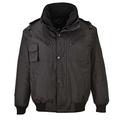 Portwest 4-in-1 Bomber Jacket, Size: XL, Colour: Black, F465BKRXL