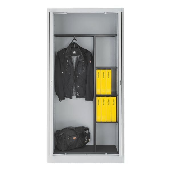 mauser Stahlschrank mit Einschwenktüren grau, 95x195x42 cm Image