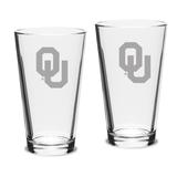 Oklahoma Sooners Set of 2 Pub Mixing Glasses
