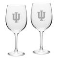 Indiana Hoosiers Set of 2 Traditional Robusto Red Wine Table Glasses