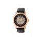 Reign Kahn Automatic Skeleton Dial Leather-Band Watch Black REIRN4306