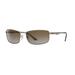 Ray-Ban RB3498 Sunglasses 029/T5-61 - Matte Gunmetal Frame Grey Gradient Brown Polar Lenses