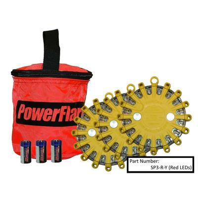 Powerflare 3-Pack PowerFlare Soft Pack Magnetic Red/Amber LEDs Olive Drab Green Shell SP3M-RA-OD