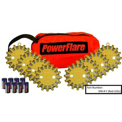 Powerflare 8-Pack PowerFlare Soft Pack Amber LEDs Blue Shell SP8-A-BL