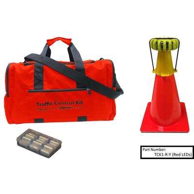 Powerflare 1-Position PowerFlare Traffic Control Kit Red/Amber LEDs Olive Drab Green Shell TCK1-RA-OD