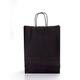 300x Coloured Kraft Twisted Handle Paper Carrier Bags, Accessory (180x80x250mm), Select Colour (Accessory 2-180x80x250mm, Black)