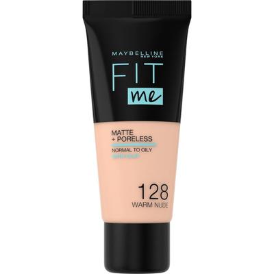 Maybelline - Fit Me Matte & Poreless Foundation 30 ml 128 - WARM NUDE Image