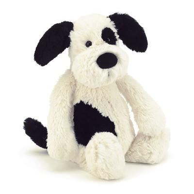 Jellycat Bashful Puppy in Black & Cream, 26