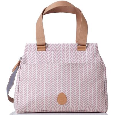 PacaPod Richmond Diaper Bag - Dusty Pink Herringbone