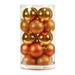 Vickerman 213179 - 3" Burnished Orange 4 Assorted Finishes Ball Christmas Tree Ornament (32 pack) (N596818A)