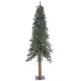 Vickerman 427729 - 7'x 44.5" Artificial Natural Bark Alpine Tree with 300 Warm White LED Lights Christmas Tree (B907371LED)