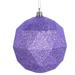 Vickerman 468944 - 6" Lavender Glitter Finish Geometric Ball Christmas Tree Ornament (4 pack) (M177486DG)