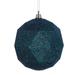 Vickerman 467657 - 4.75" Midnight Green Glitter Geometric Ball Christmas Tree Ornament (4 pack) (M177374DG)