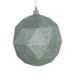 Vickerman 468494 - 6" Celadon Glitter Finish Geometric Ball Christmas Tree Ornament (4 pack) (M177454DG)