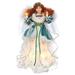 Kurt S. Adler 36817 - 10 Light 12" Irish Angel Christmas Tree Topper