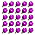 Vickerman 348231 - .9 watt G50 Transparent Purple LED Intermediate Screw Base (25 pack) Christmas Light Bulbs (XG50T16)