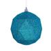 Vickerman 468401 - 6" Teal Glitter Finish Geometric Ball Christmas Tree Ornament (4 pack) (M177442DG)